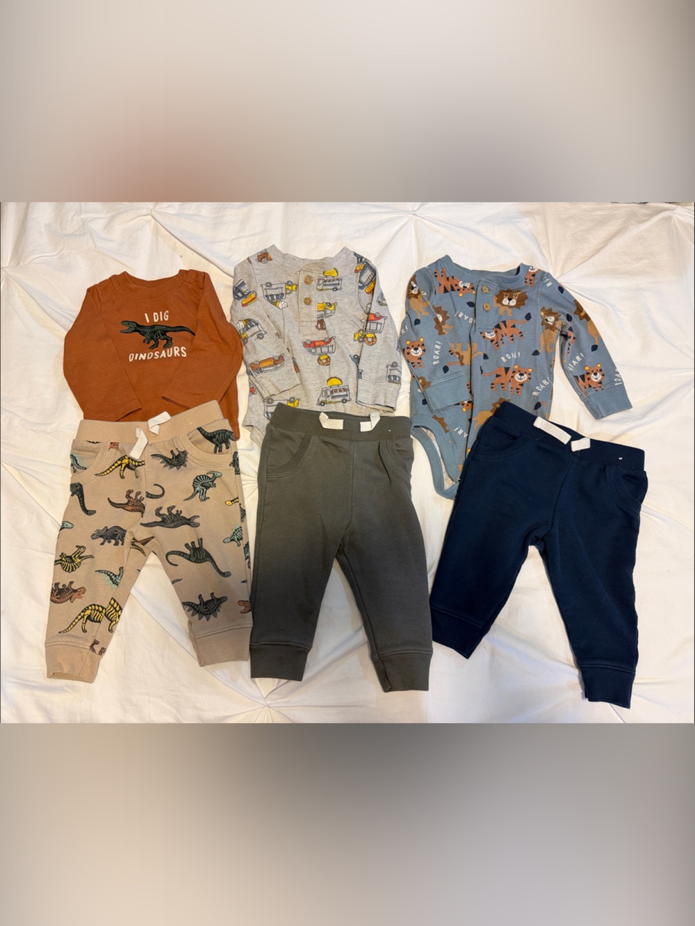 Garanimals Blue Gray and Orange Tiger Print Baby Top